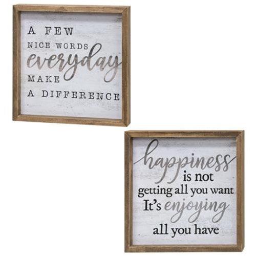 Enjoy Everyday Frame 2 Asstd - The Fox Decor