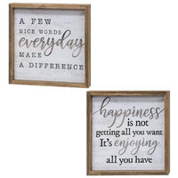 Enjoy Everyday Frame 2 Asstd - The Fox Decor