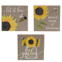 Let It Bee Square Block 3 Asstd - The Fox Decor