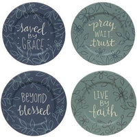 Beyond Blessed Plate 85 4 Asstd - The Fox Decor
