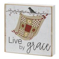 Live By Grace Square Block 3 Asstd - The Fox Decor