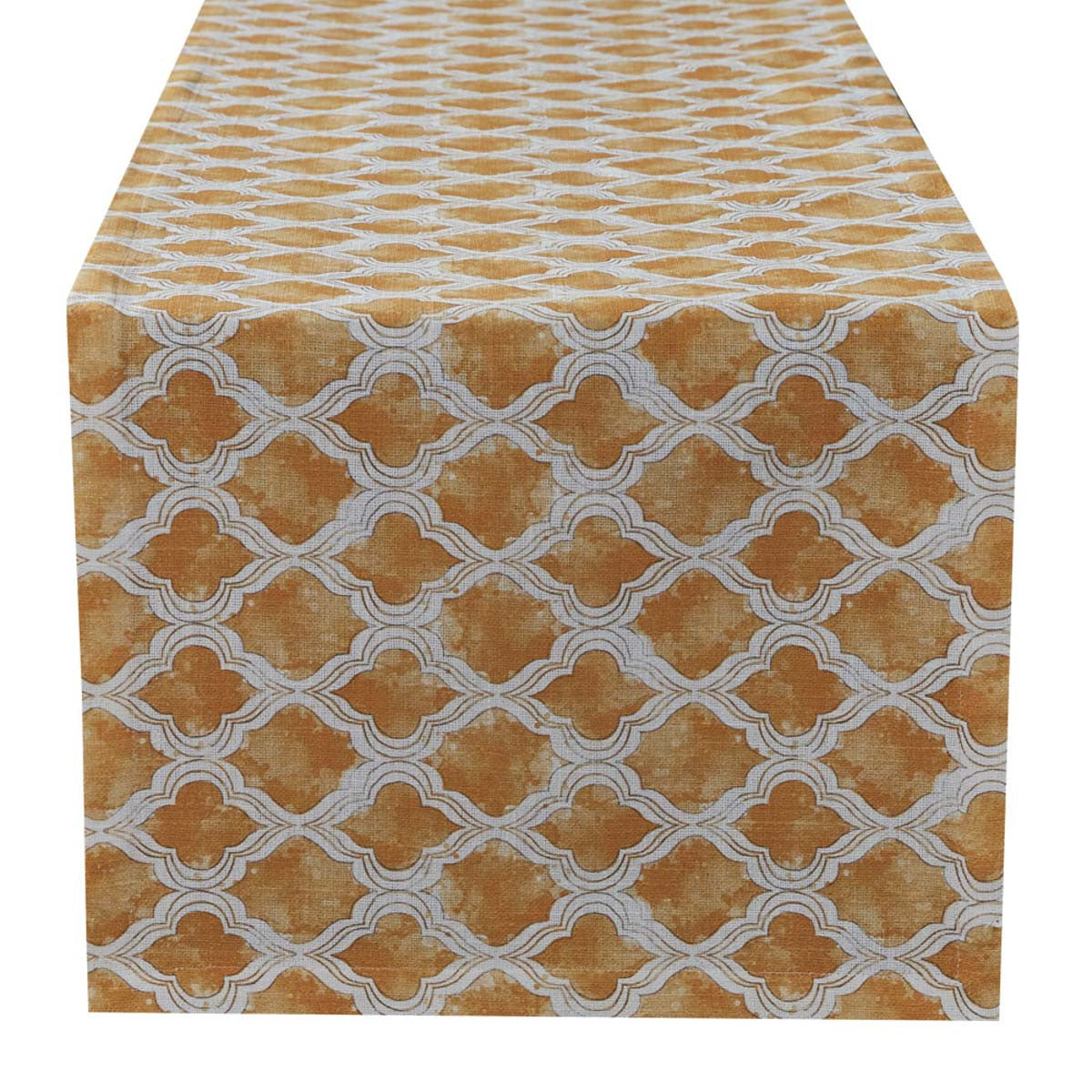 Watercolor Geo Apricot Table Runner - 72"L Set of 2  Park Designs