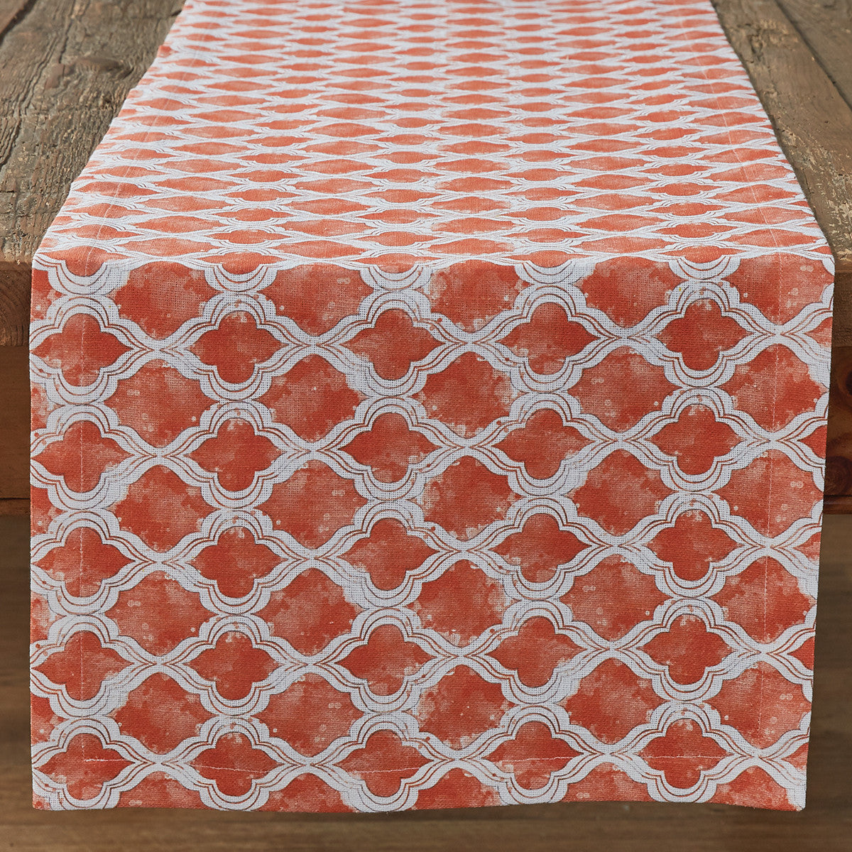 Watercolor Geo Coral Table Runner - 72"L Set of 2 Park Designs - The Fox Decor