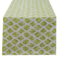 Thumbnail for Watercolor Geo Green Table Runner - 72