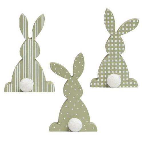 Spring Green Chunky Bunny 3 Asstd - The Fox Decor