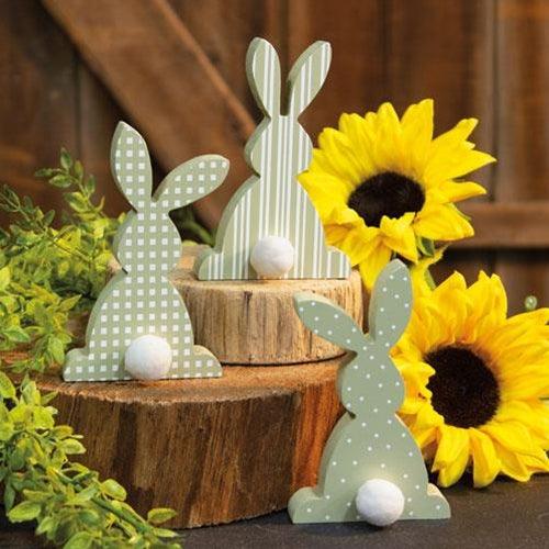 Spring Green Chunky Bunny 3 Asstd - The Fox Decor
