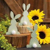 Spring Green Chunky Bunny 3 Asstd - The Fox Decor