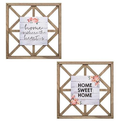 Where the Heart Is Lattice Sign 2 Asstd - The Fox Decor