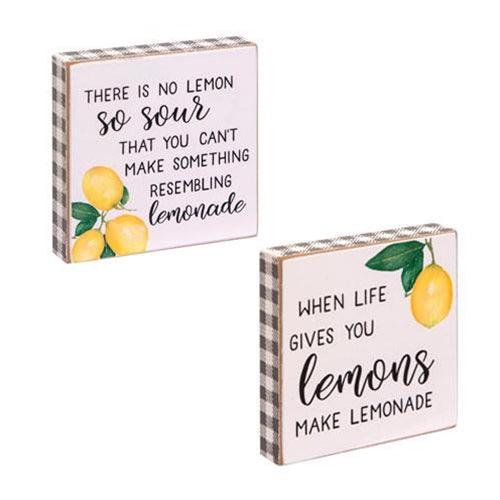 Lemonade Square Block 2 Asstd - The Fox Decor