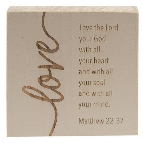 Engraved Scripture Block 3 Asstd - The Fox Decor