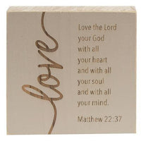 Engraved Scripture Block 3 Asstd - The Fox Decor