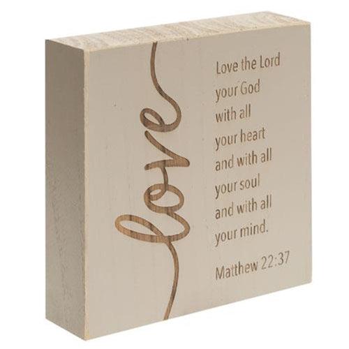 Engraved Scripture Block 3 Asstd - The Fox Decor