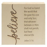 Engraved Scripture Block 3 Asstd - The Fox Decor