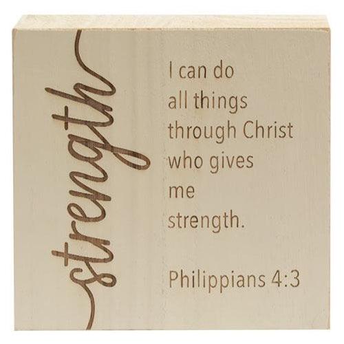 Engraved Scripture Block 3 Asstd - The Fox Decor
