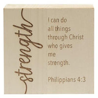 Engraved Scripture Block 3 Asstd - The Fox Decor