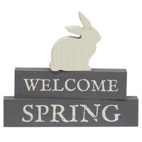 3 Set Welcome Spring Block Stackers - The Fox Decor