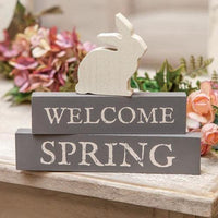 3 Set Welcome Spring Block Stackers - The Fox Decor