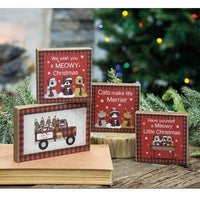 Thumbnail for Buffalo Check Jingle Bell Express Truck Block - The Fox Decor
