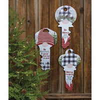 Be Merry Gnome Key Sign 3 Asstd - The Fox Decor