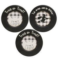 Thumbnail for Buffalo Check Trick or Treat Plate 3 Asstd - The Fox Decor