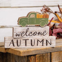 Thumbnail for 3 Set Welcome Autumn Green Truck Blocks