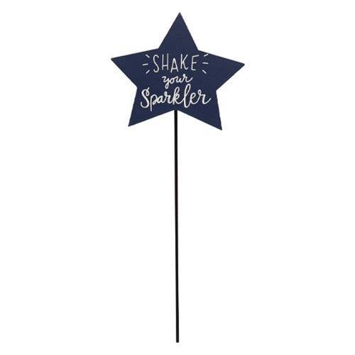 Patriotic Star Plant Stake 3 Asstd - The Fox Decor