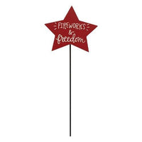 Thumbnail for Patriotic Star Plant Stake 3 Asstd - The Fox Decor