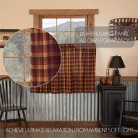 Thumbnail for Heritage Farms Primitive Check Tier Curtain Set of 2 L36xW36 - The Fox Decor