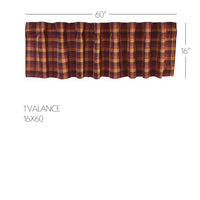 Thumbnail for Heritage Farms Primitive Check Valance Curtain 16x60 - The Fox Decor
