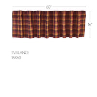 Thumbnail for Heritage Farms Primitive Check Valance Curtain 16x60