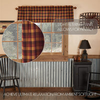 Thumbnail for Heritage Farms Primitive Check Valance Curtain 16x60 - The Fox Decor