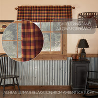 Thumbnail for Heritage Farms Primitive Check Valance Curtain 16x60