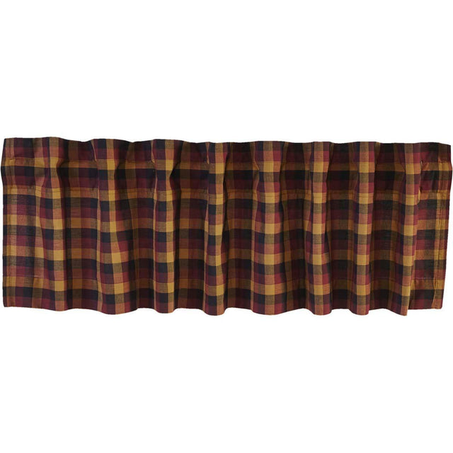 Heritage Farms Primitive Check Valance Curtain 16x60 - The Fox Decor