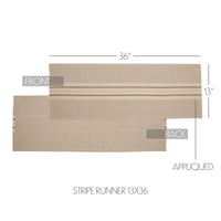 Sawyer Mill Charcoal Stripe Runner 13x36 VHC Brands