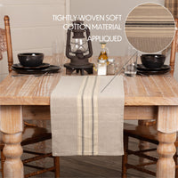 Sawyer Mill Charcoal Stripe Runner 13x36 VHC Brands