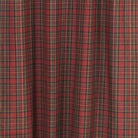 Tartan Red Plaid Tier Curtain Set of 2 L24xW36 - The Fox Decor