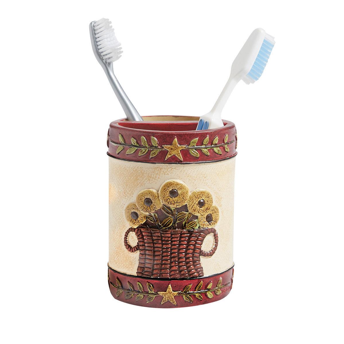 Folk Crow Bath Toothbrush Hold Set of 8 Park Designs - The Fox Decor