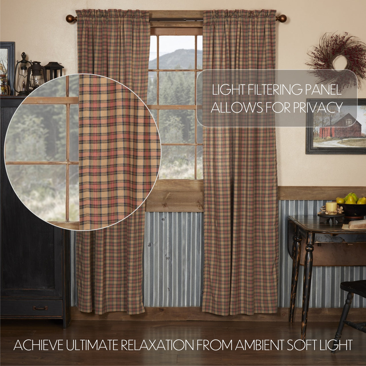 Crosswoods Panel Curtain Set of 2 84"x40"