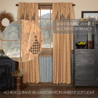 Thumbnail for Maisie Panel Curtain with Attached Scalloped Layered Valance Country Style Curtain Set of 2 84