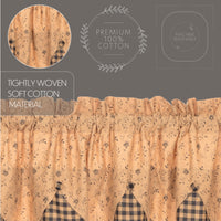 Thumbnail for Maisie Panel Curtain with Attached Scalloped Layered Valance Country Style Curtain Set of 2 84