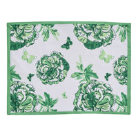 Thumbnail for Patricia Heaton Home Florals And Flitters Reversible Placemat Green Set of 12 Park Designs