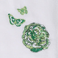 Patricia Heaton Home Florals And Flitters Embroidered Napkin Green Set of 12 Park Designs - The Fox Decor
