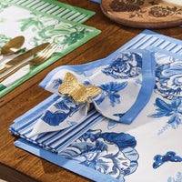 Thumbnail for Patricia Heaton Home Florals And Flitters Printed Napkin Blue Set of 12 Park Designs - The Fox Decor