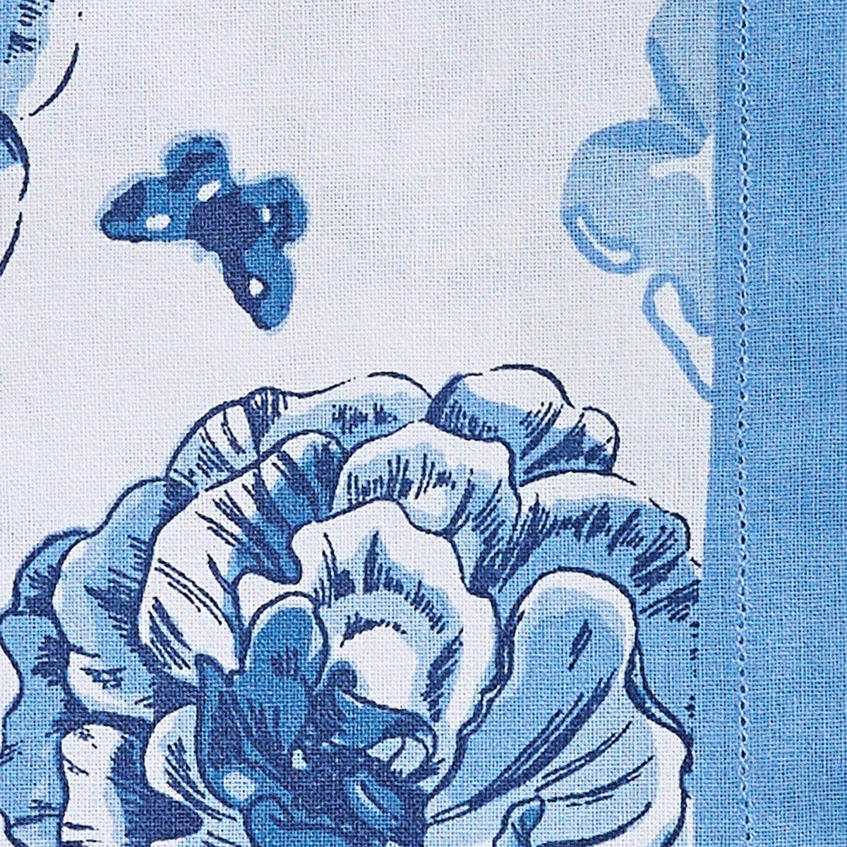 Patricia Heaton Home Florals And Flitters Printed Napkin Blue Set of 12 Park Designs - The Fox Decor