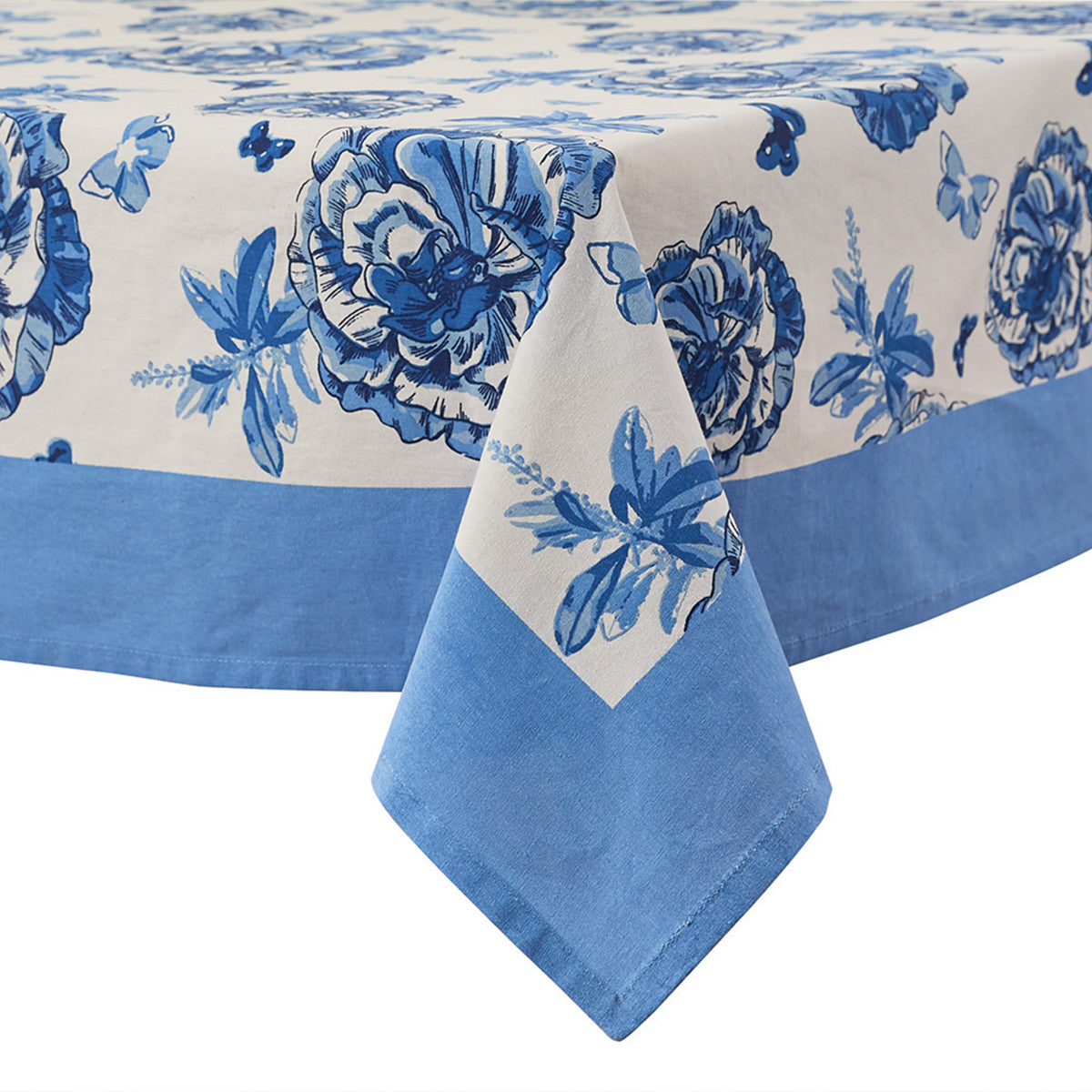 Patricia Heaton Home Florals And Flitters Tablecloth 54" X 54" Blue Set of 2 Park Designs