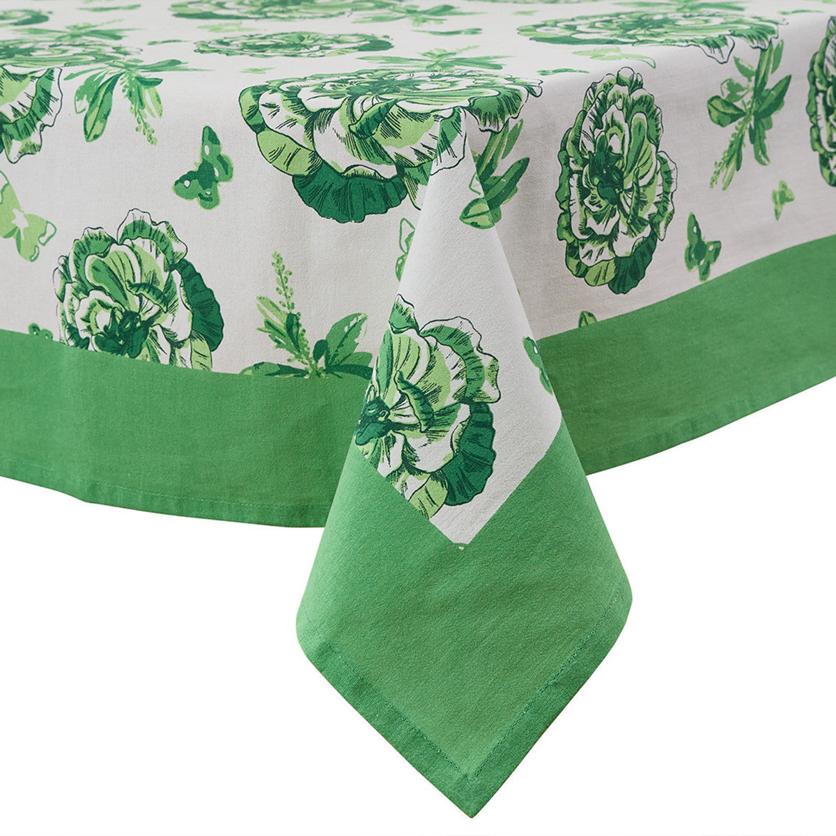 Patricia Heaton Home Florals And Flitters Tablecloth 54" X 54" Green Set of 2 Park Designs - The Fox Decor