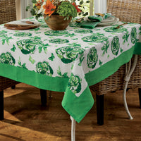 Thumbnail for Patricia Heaton Home Florals And Flitters Tablecloth 54