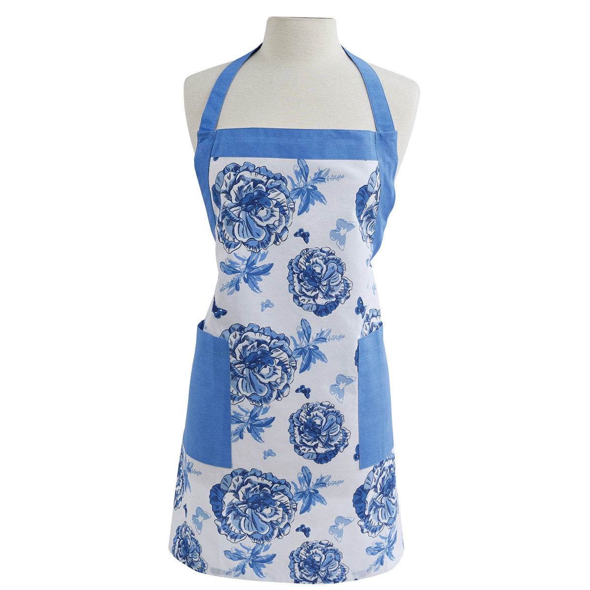 Patricia Heaton Home Florals And Flitters Apron Blue Set of 2 Park Designs