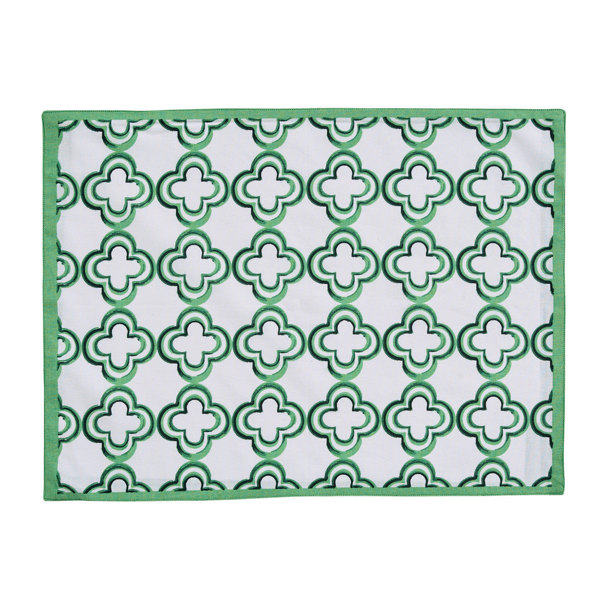 Patricia Heaton Home Geo Reversible Placemat Green Set of 12 Park Designs