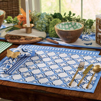 Thumbnail for Patricia Heaton Home Geo Printed Stripe Napkin Blue Set of 12 Park Designs - The Fox Decor